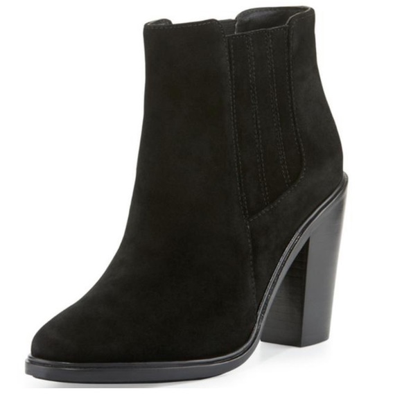 Black Suede Joie chelsie Boots - Picture 2 of 11